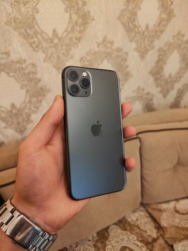 Apple iPhone: IPhone 11 Pro, 256 GB, Zəmanət, Simsiz şarj, Face ID