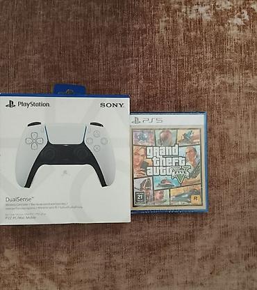 ps oyun diski: 🔥 TƏCİLİ SATILIR — PS5 DualSense + GTA 5 (PS5) Vəziyyəti: Tam yeni — 2