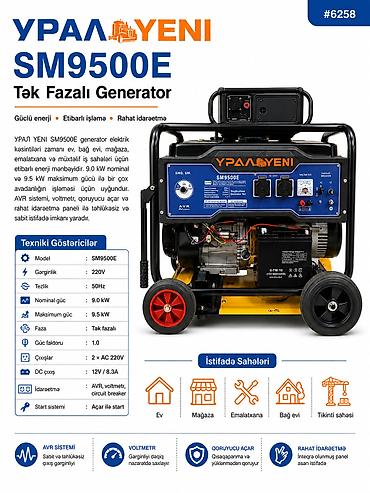 generator dizel: №: 7305 Məhsulun adı: Dizel generator Ural Yeni SM9500E, 9 kVt Brend — 2
