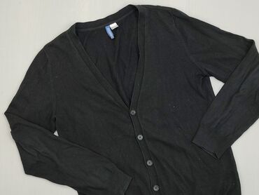 Bluzy: Kardigan, M (EU 38), stan - Bardzo dobry, wzór - Jednolity kolor, kolor - Czarny, H&M
