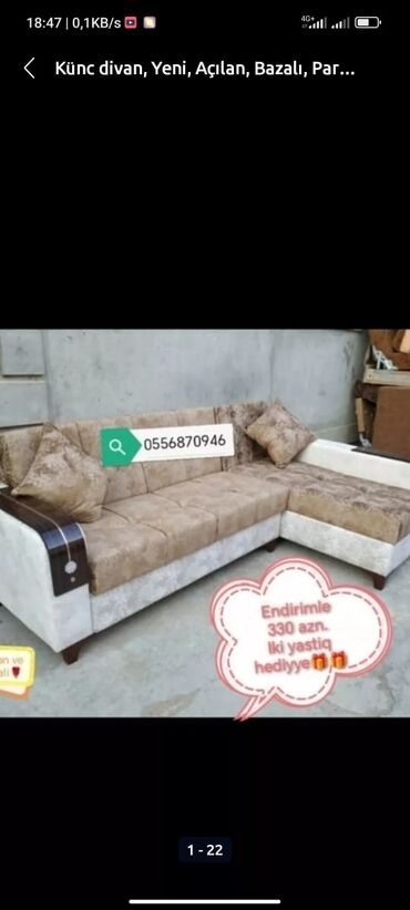 Divanlar: Divan, Yeni, Açılan, Bazalı, Parça, Şəhərdaxili pulsuz çatdırılma — 5