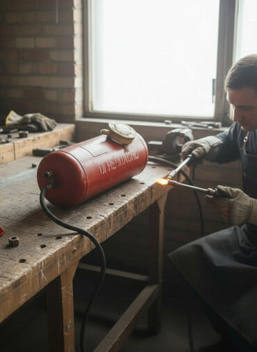 Yanacaq çənləri: Avtomobil üçün LPG (propan-butan) qaz balonu və multivalv komplekti — 1