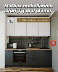 Dolablar: *Mətbəx mebellərinin Sifarişlə Hazırlanması* 1Kvadrat metri ⤵️