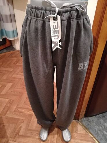 Trenerke: Donji deo trenerke, 4XL (EU 60), 5XL (EU 62), bоја - Crna, Pamuk — 3