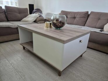 Stolovi: Klub sto sa skrivenim odlaganjem - Materijal: oplemenjena iverica — 7