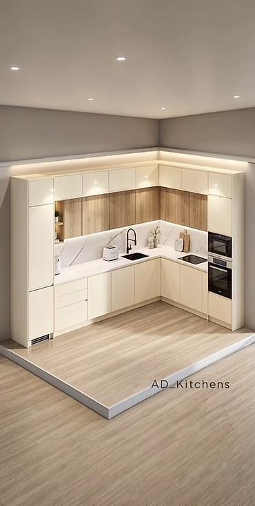кухный сервант: Угловая кухонная мебель AD_Kitchens - Современный — 3