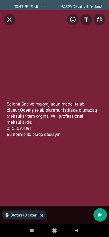 gəncədə iş elanı: Gəncədə mərkəzi poçtun qarşısına ödənişsiz model tələb olunur İstifadə