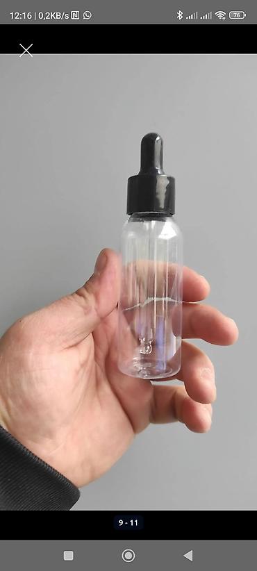 Digər xidmətlər: 100 ml spirt qabı - Material: yüngül və davamlı şəffaf PET plastik - — 9