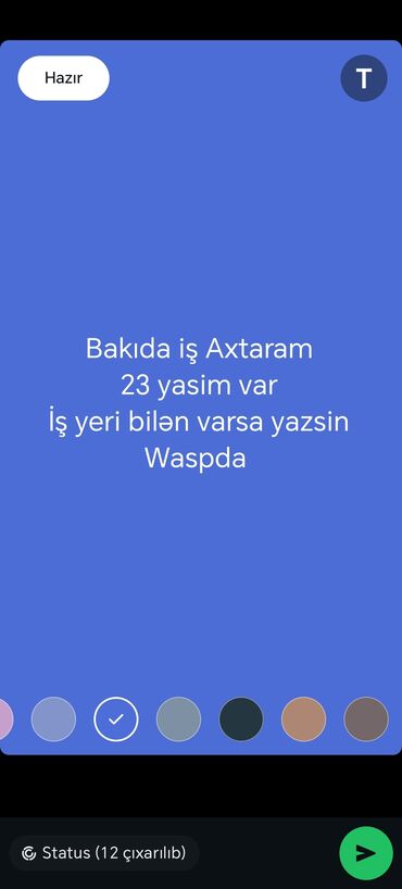 Сфера образования: Bakıda restoranda paltar mağazasinda is axtaram 23 yasim var ele bir