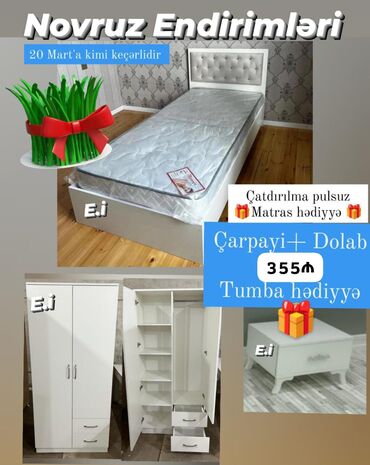 Soyuducular: *Endirimli Novruz🎍* *Çarpayı + 2 qapılı Dolab + 🎁Matras və Tumba