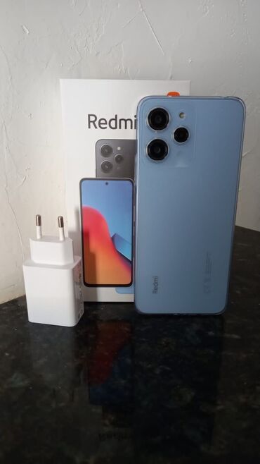 мобильные телефоны ксиаоми: Xiaomi, Redmi 12, Б/у, 128 ГБ, цвет - Голубой, 2 SIM