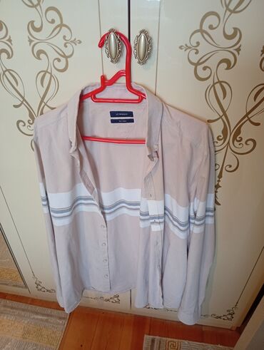 qaqa stil: Мужская рубашка, Lc Waikiki, L, цвет - Бежевый