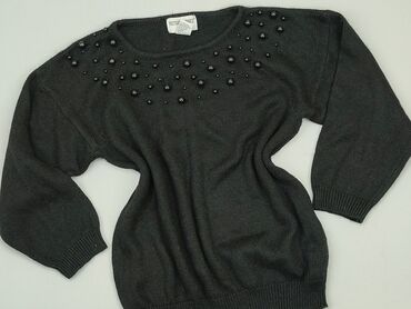 czarne bluzki ze srebrną nitką: Sweter, M (EU 38), condition - Very good