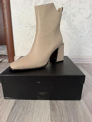 нюд: Женские ботильоны на устойчивом каблуке - Цвет: бежевый (нюд) - — 1