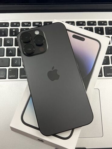 Apple iPhone: IPhone 14 Pro, Б/у, 128 ГБ, Black Titanium, Чехол, Коробка, 83 %