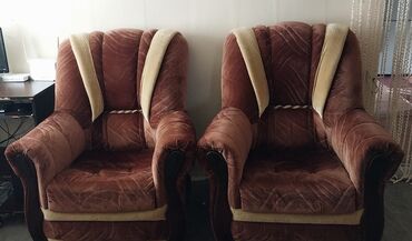 гостиный мебель: Б/у, Кресло, Велюровая ткань, Нет кредита, Нет доставки