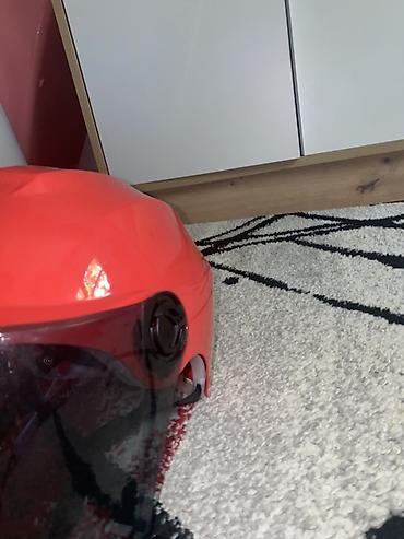 solar: Zaštitna kaciga sa vizirom, u upadljivoj crveno-narandžastoj boji sa — 4