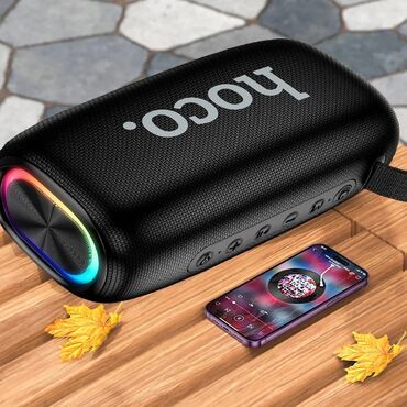 наушни: Портативная Bluetooth-колонка Hoco - Мощный стереозвук в компактном
