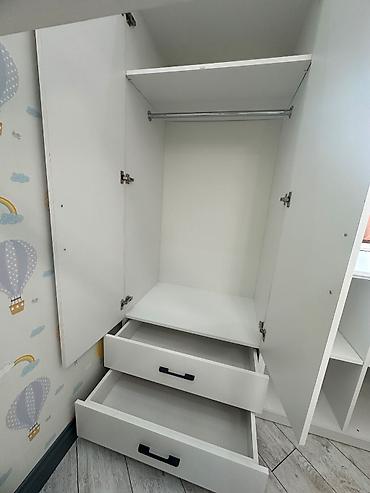 uşaqlar ucun isvec divarları: Uşaq otağı üçün saxlama skaflari - Rəng: ağ, mat səth - Komplekt — 4