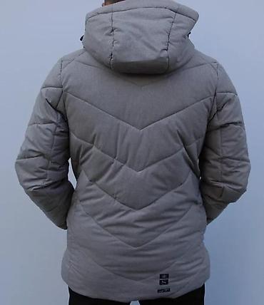 Zimske jakne: Muška zimska jakna – siva - Topla, punjena jakna sa proštepom u — 8
