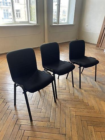 Mebel: Qara rəngli ofis/konfrans stulları – 3 ədəd dəst Satış dəst — 1