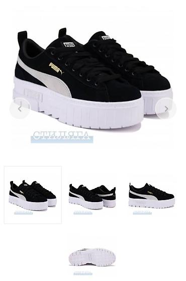 foot patch: Кроссовки на платформе Puma - Цвет: верх — черный, фирменная белая — 4