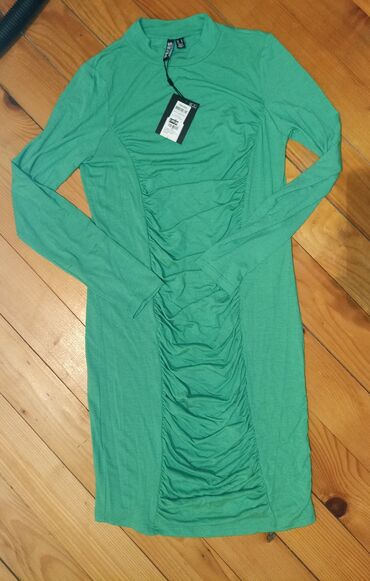 massimo dutti zelena haljina: M (EU 38), bоја - Zelena, Drugi stil, Dugih rukava