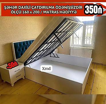 Ev üçün mebel: Şəhər daxili çatdırılma ödənişsizdir. Ölçü: 160 x 200. Matras hədiyyə — 1