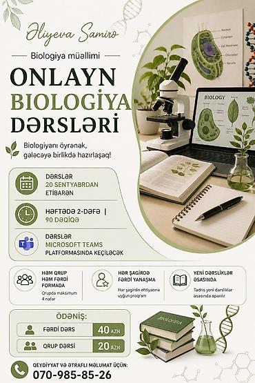 müəllim: 🌿 Ətraflı məlumat: 📚 7–8-ci sinif şagirdləri üçün biologiya üzrə — 1