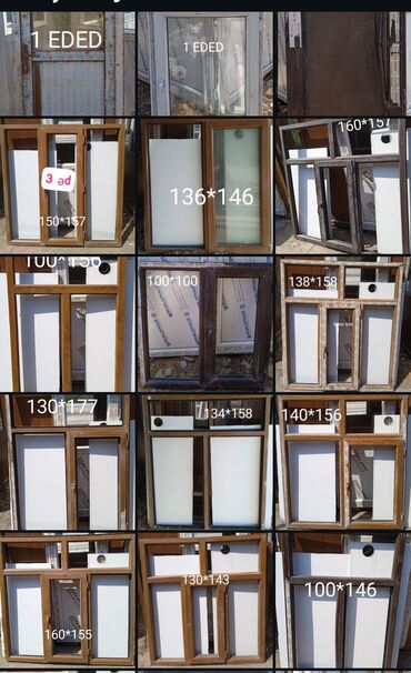 Plastik pəncərələr: İşlənmiş İkiqat şüşə paketi Plastik pəncərə, Еni: 140 sm, Uzunluğu: 144 sm, Ödənişli quraşdırma — 8