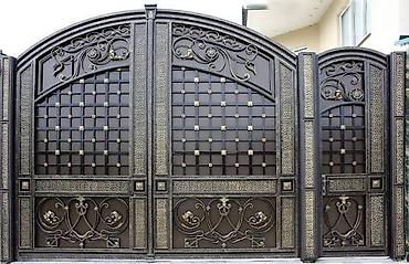 Распашные ворота: Кованые металлические изделия для экстерьера: ворота, калитки — 5