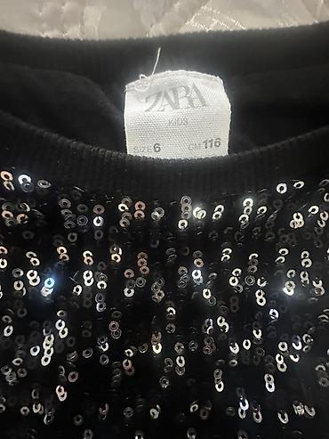 usag geyimi: ZARA Kids parıltılı sviter - Rəng: qara - Üzəri tam örtülü gümüşü — 2