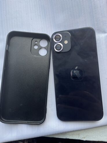 Apple iPhone: IPhone 12 mini, Б/у, 128 ГБ, Black Titanium, Защитное стекло, Чехол, 87 %