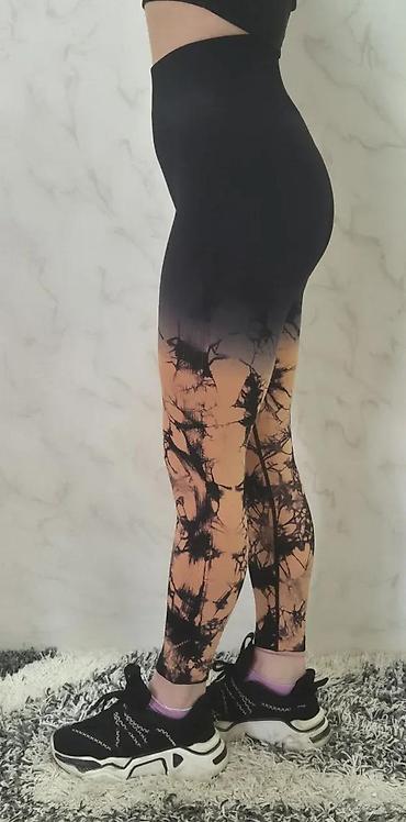 Helanke, biciklistički šortsevi: Ženske sportske helanke sa visokim strukom - Kroj: visok, širok pojas — 7