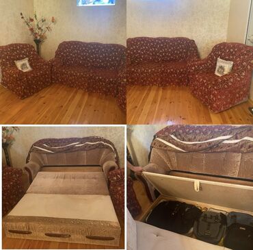 ev esyalari: Новый, Диван-кровать, 2 кресла, Кресло, С подъемным механизмом, Раскладной
