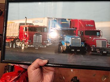Paintings & Picture frames: Set od 4 uramljene slike – Američki kamioni (Peterbilt, Kenworth) Na — 2
