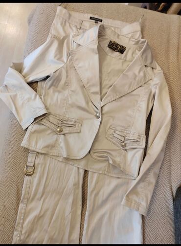 beli komplet sako i pantalone: S (EU 36), Jednobojni, bоја - Siva