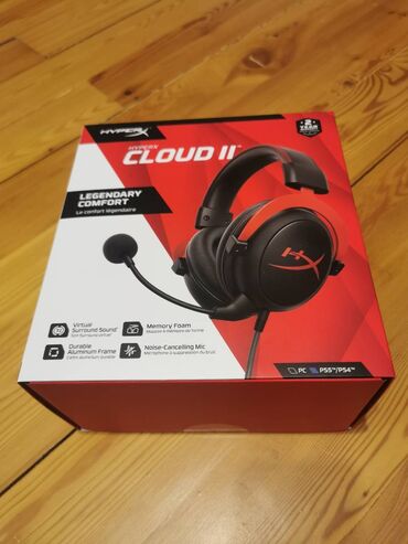 headset: HyperX Cloud II 7.1 surround oyun qulaqlığı(gaming headset) və