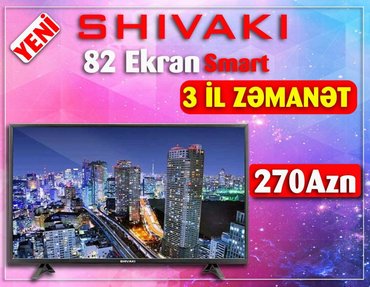 Shivaki 82 ekran smart
daxilinde krosnu
kart yeri
hdmi cixislari
u