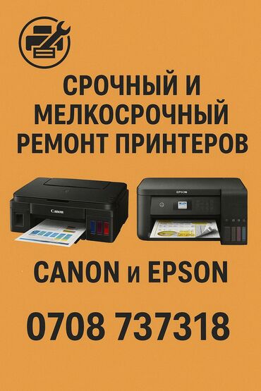Принтеры: Ремонт печатной техники принтеров Epson и Canon. Срочный и