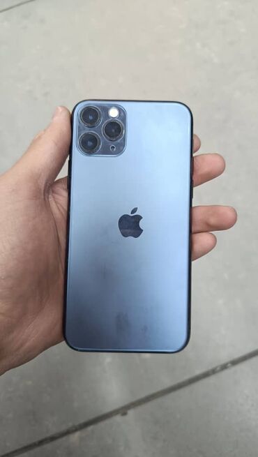 iphone 11 pro 128gb цена в бишкеке: IPhone 11 Pro, Б/у, 64 ГБ, Синий, Чехол, 100 %