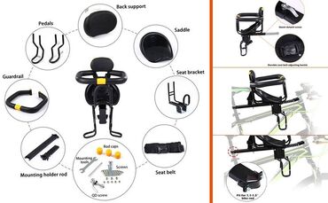 Dodaci za bicikl: Dečije sedište za bicikl – prednji nosač - Namenjeno za uzrast od 8 — 3