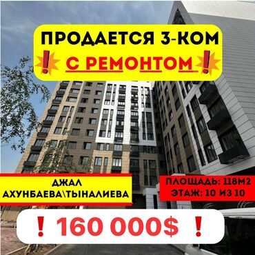 снять дом на долгий срок без посредников: 3 комнаты, 119 м², Элитка, 10 этаж, Евроремонт