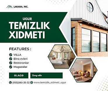 Digər xidmətlər: 1. Evlerin derinen temizliyi 2. Temir sonra temizliki isleri -da lalafo.az — 1 Digər xidmətlər: 1. Evlerin derinen temizliyi 2. Temir sonra temizliki isleri — 1