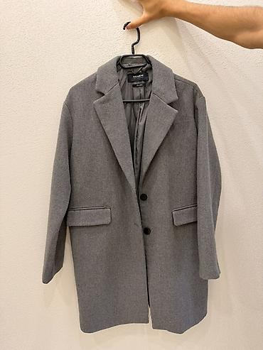 Paltolar: Palto, PULL&BEAR, rəng - Boz — 2