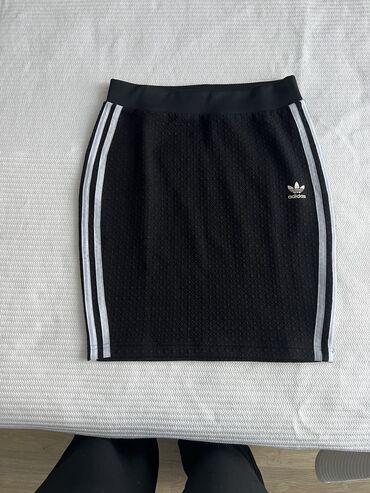 штаны adidas оригинал: Юбка, Модель юбки: Прямая, Мини, Трикотаж, По талии