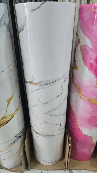 Vinil divar kağızı, oboy: Mərmər effekti verən PVC divar panelləri. 1.Arxası özü — 19