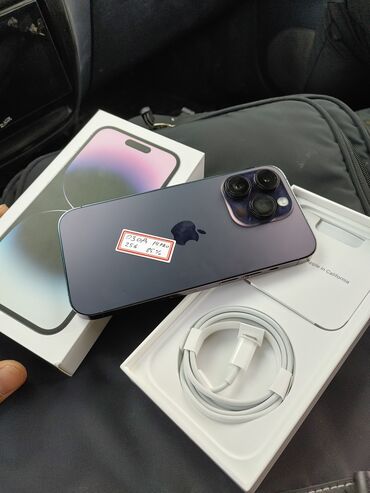 цветной принтер для фото: IPhone 14 Pro, 256 ГБ, Deep Purple, Кабель, 85 %