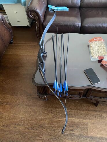 Луки и рогатки для охоты: Рекурсивный Лук 35lbs Короткая база, хлесткий выстрел. +6 стрел — 8