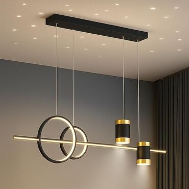 Ev saatları: Çılçıraq, 4 lampa, Metal